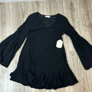 Altar'd state black BALLON sleeves shirt dress size XS black NWT